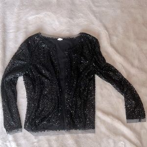 Sequin jcrew cardigan